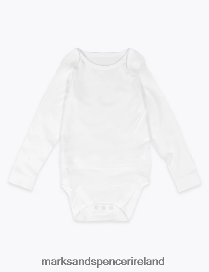 Marks & Spencer Baby Adaptive Pure Cotton Bodysuit White Clothing 2VJ8DF7466
