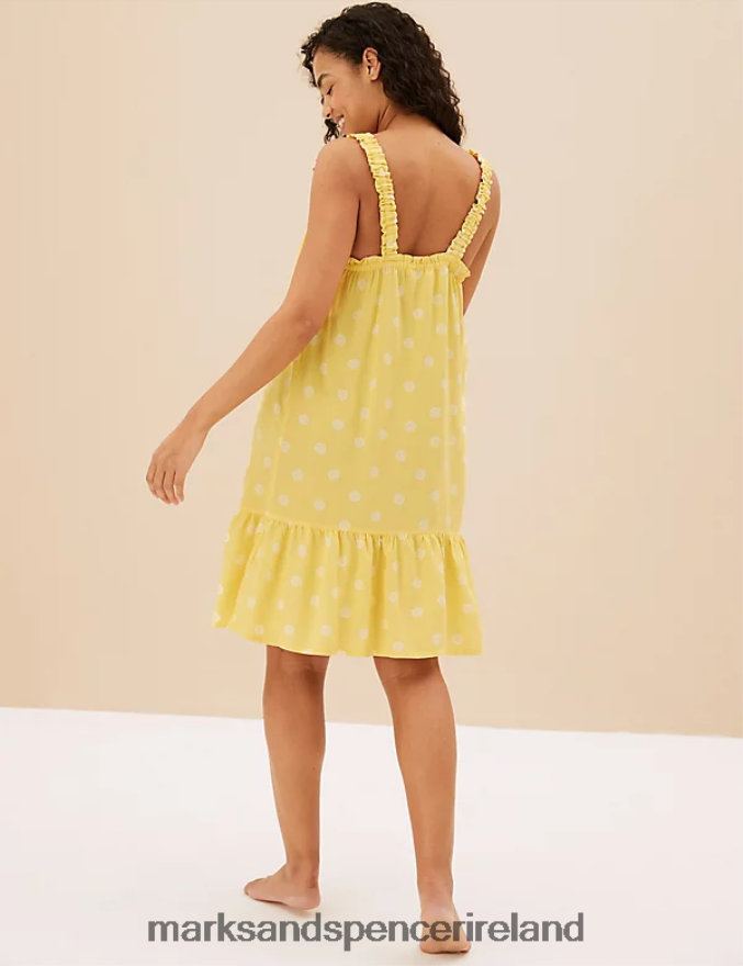 Marks & Spencer Unisex Woven Shell Chemise Yellow Lingerie 2VJ8DF3445