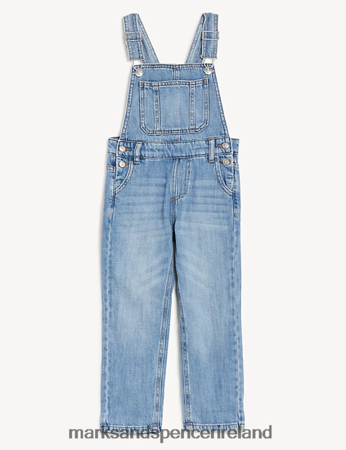 Marks & Spencer Kids Denim Dungarees Light Denim Clothing 2VJ8DF9345