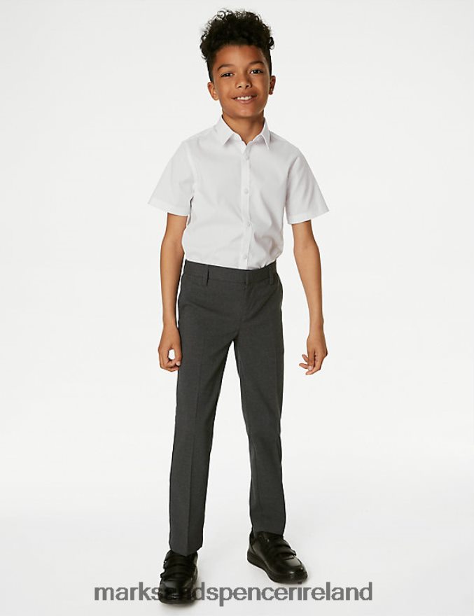 Marks & Spencer Kids Slim Leg School Trousers Grey Clothing 2VJ8DF8232