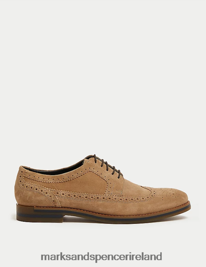 Marks & Spencer Men Suede Brogues Stone Footwear 2VJ8DF6193