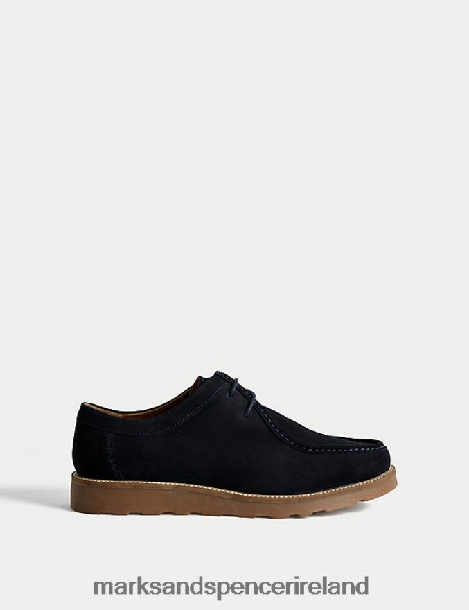 Marks & Spencer Men Clifton Suede Apron Shoe Navy Footwear 2VJ8DF5680
