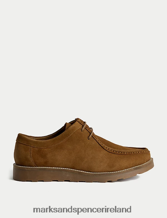 Marks & Spencer Men Clifton Suede Apron Shoe Tan Footwear 2VJ8DF5292