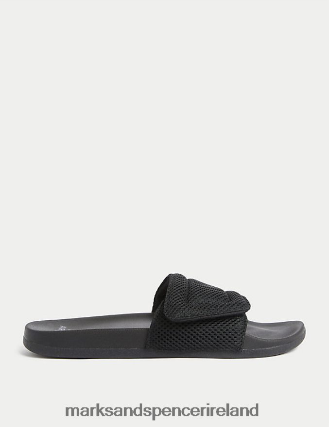 Marks & Spencer Men Riptape Sliders Black Footwear 2VJ8DF5423