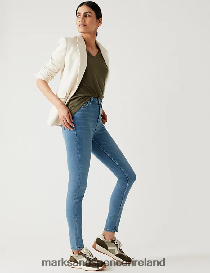 Marks & Spencer Women Ivy Skinny Jeans Light Indigo Clothing 2VJ8DF3414