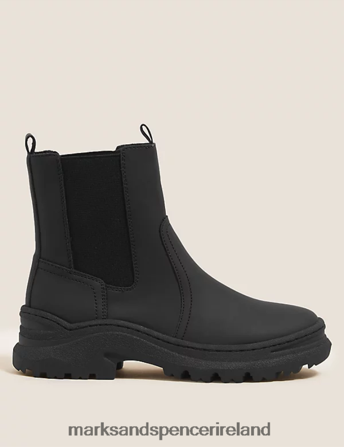 Marks & Spencer Women Chunky Chelsea Ankle Boots Black Footwear 2VJ8DF1582