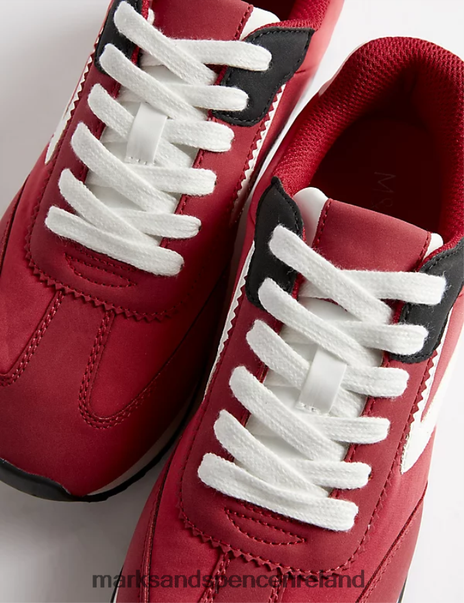 Marks & Spencer Women Side Detail Trainers Red Footwear 2VJ8DF1167